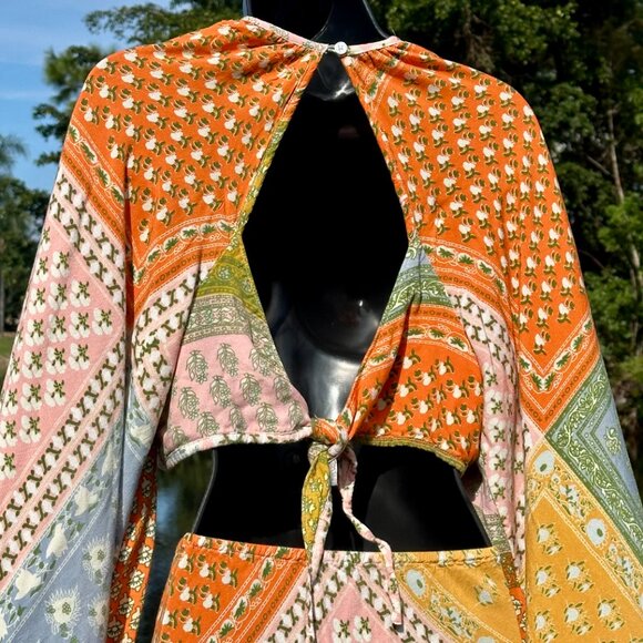 Jen's Pirate Booty Sonora Dress Daydream Patchwork Cut Out Boho Maxi Size M EUC - Picture 4 of 16